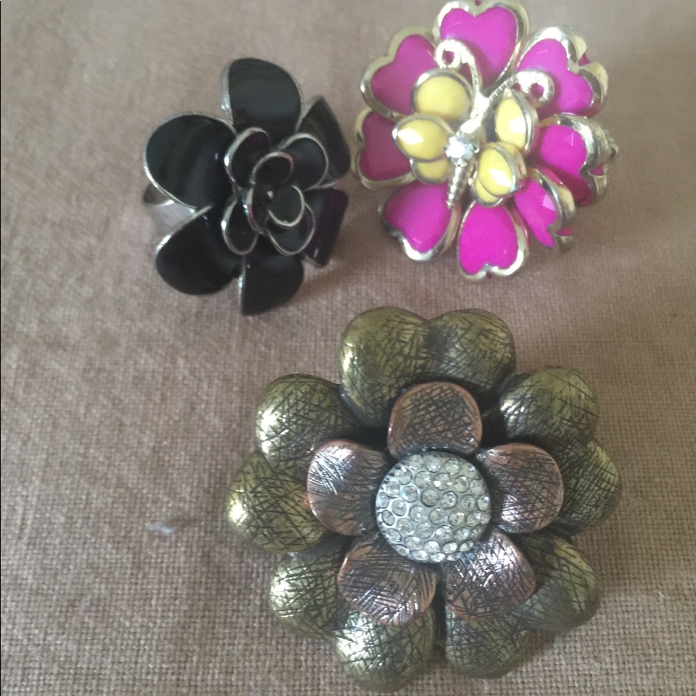 Flower Rings. Three